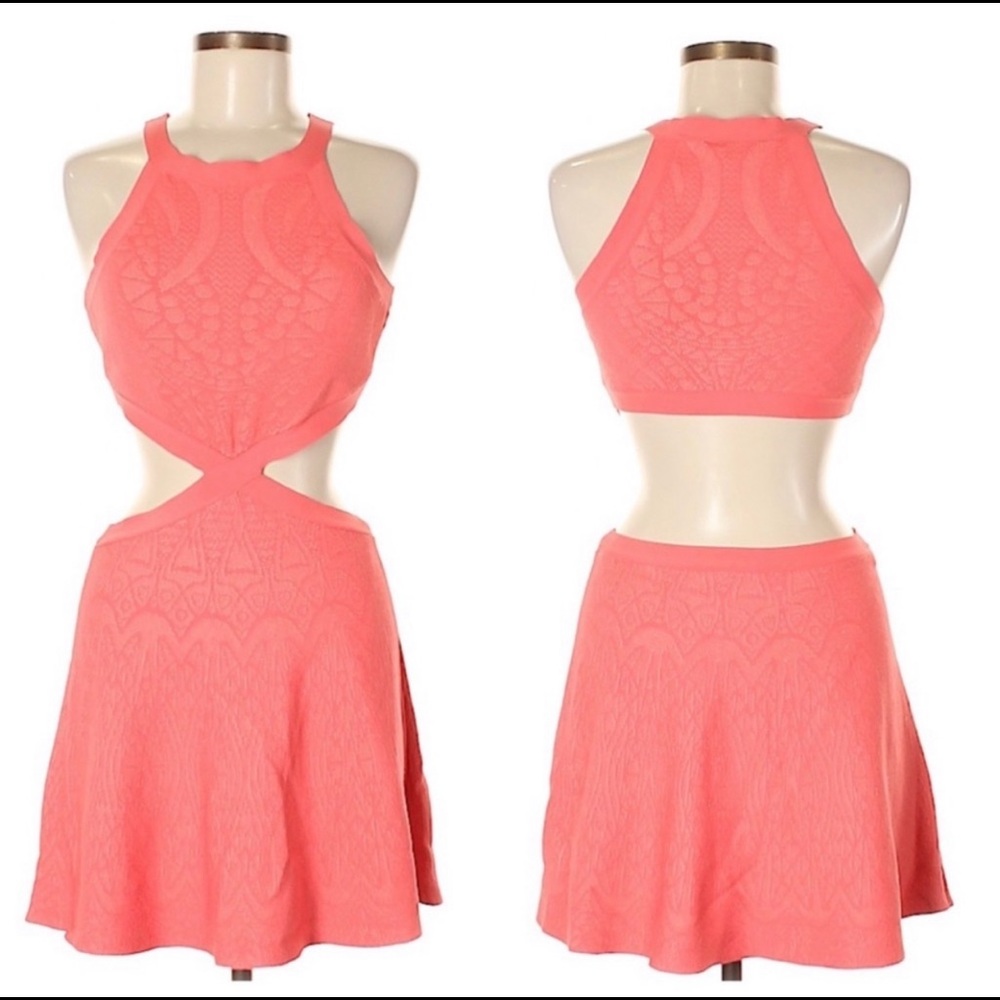 BCBGMaxAzria Coral Halter Dress